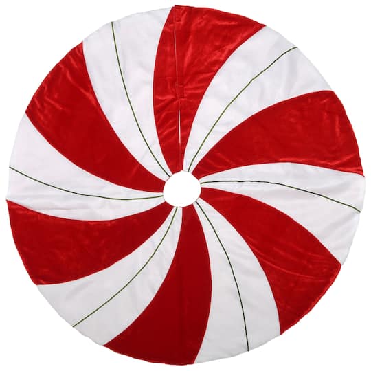 52&#x22; General Store Collection Red &#x26; White Peppermint Tree Skirt
